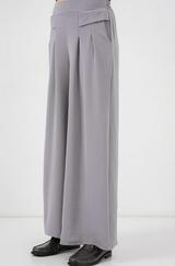 Geniş Paça Pileli Pantolon 6718