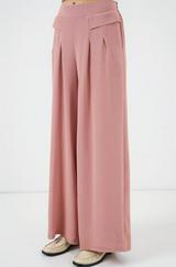 Geniş Paça Pileli Pantolon 6718