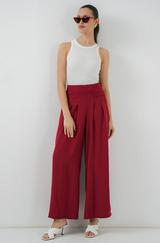 Geniş Paça Pileli Pantolon 6718