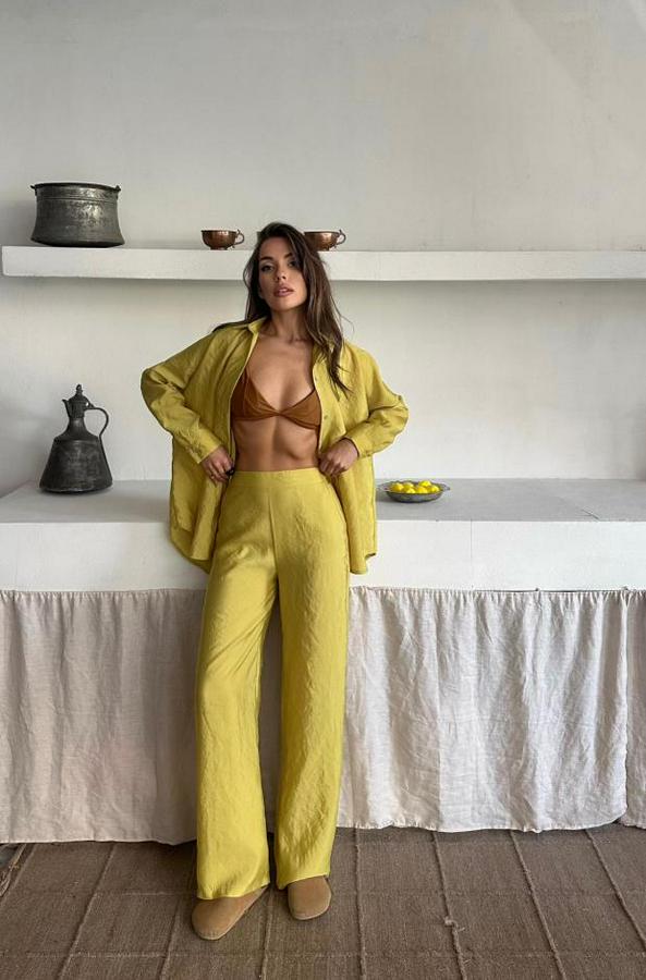 Gömlek-Pantolon Takim Cupra Kumaş