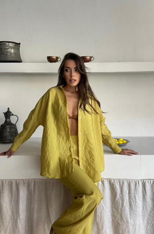 Gömlek-Pantolon Takim Cupra Kumaş