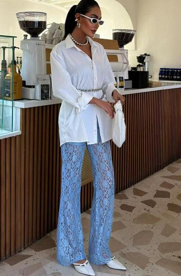 Içi Astarlı Dantel Pantolon 0081