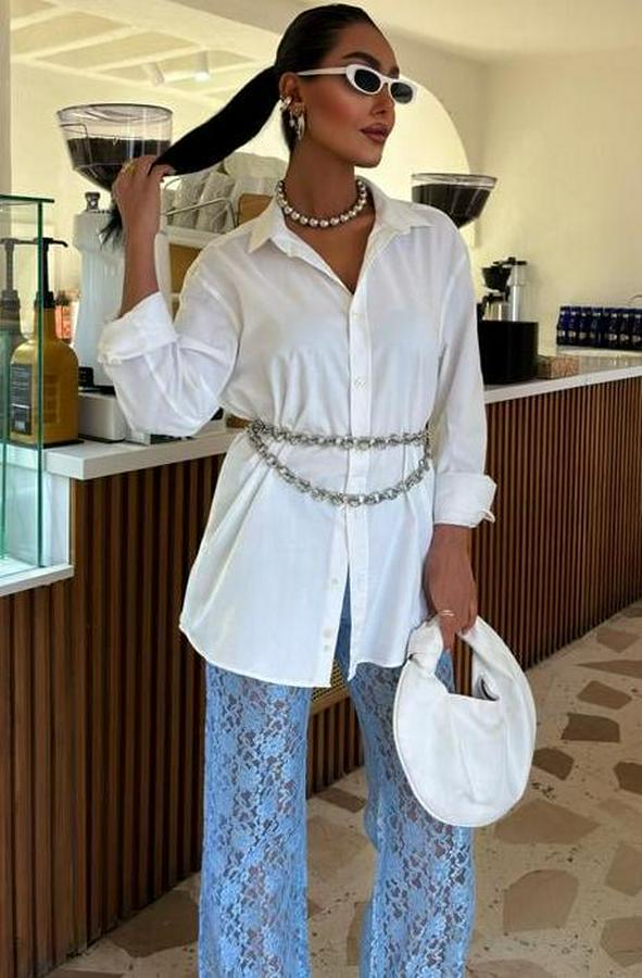 Içi Astarlı Dantel Pantolon 0081