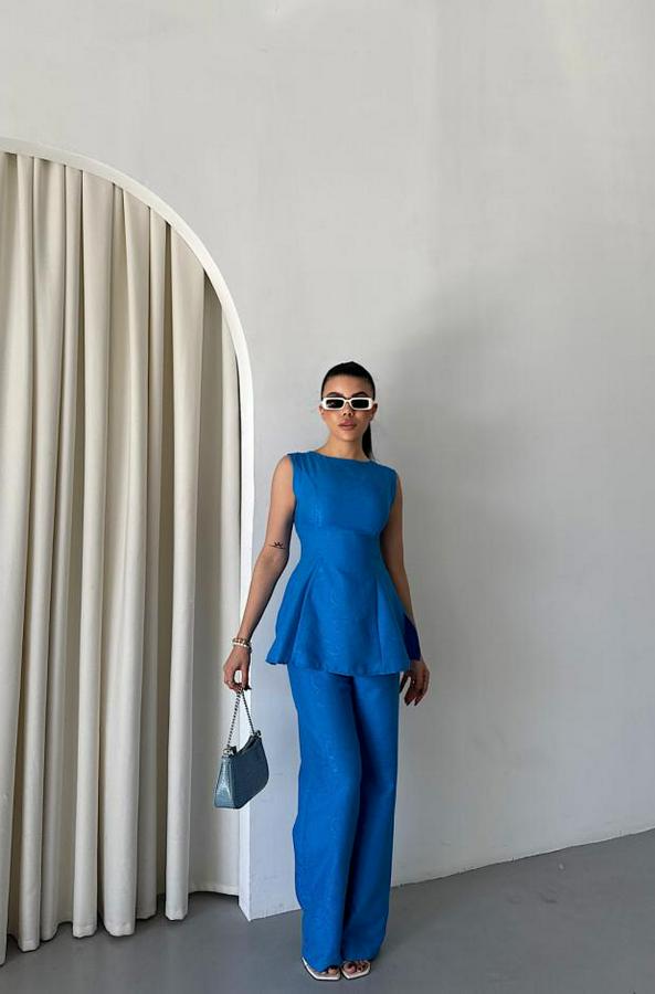 Jakar Keten Kolsuz Bluz-Pantolon Tk