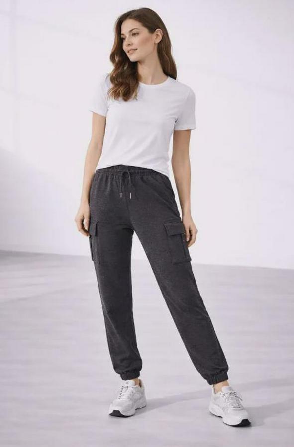 Jogger Eşofman Altı Rahat Kalıp, Kargo Cepli, Lastikli Paça, Günlük Spor Pantolon