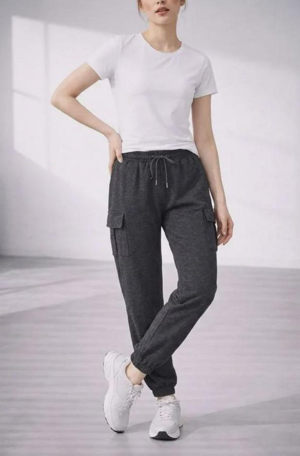 Jogger Eşofman Altı Rahat Kalıp, Kargo Cepli, Lastikli Paça, Günlük Spor Pantolon