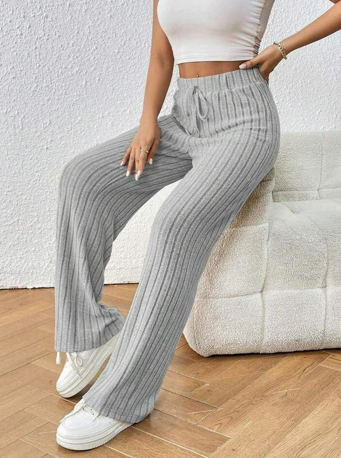 Hafif Şardonlu Full Likralı Fitilli Kaşkorse Kumaş Bol Paça Pantolon