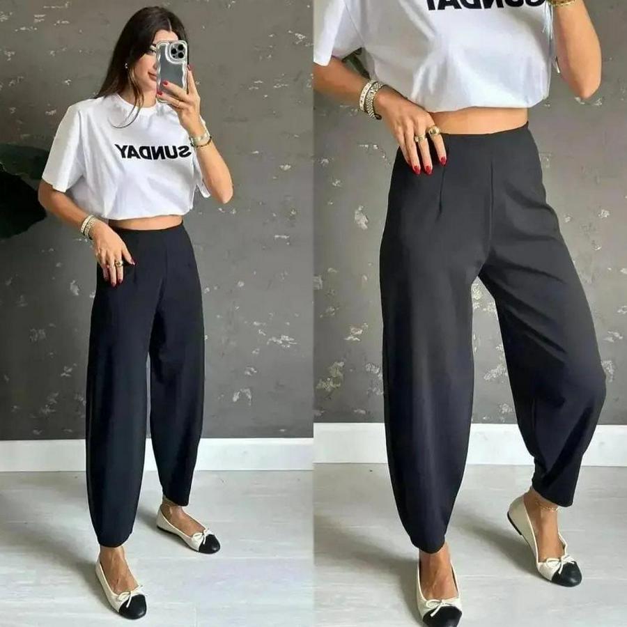 Krep Kumaş Balon Pantolon