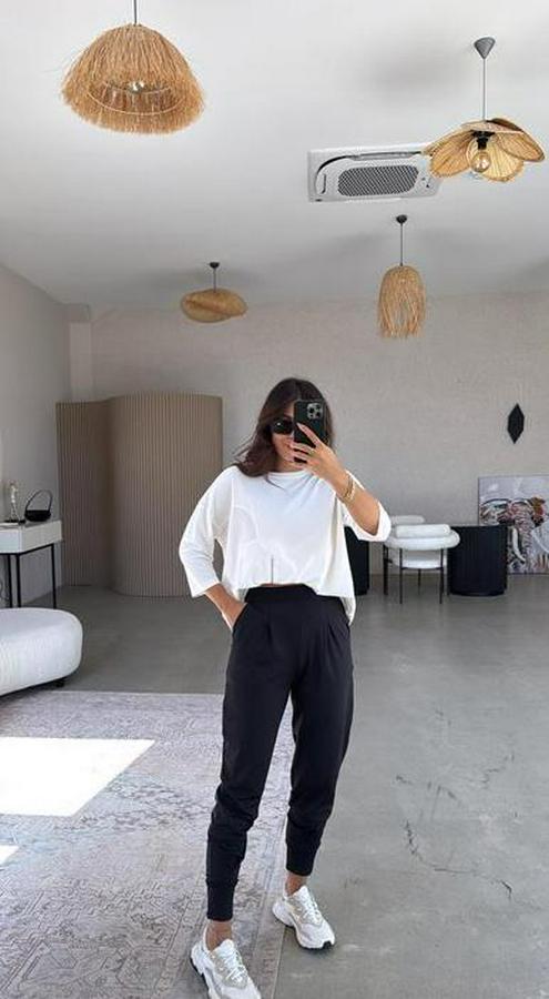 Scuba Modal Paça Manşet Pileli Pantolun