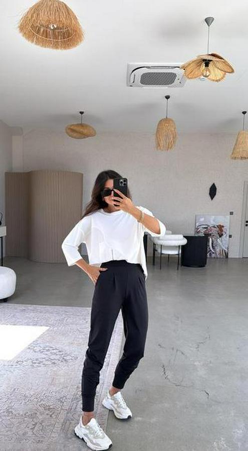 Scuba Modal Paça Manşet Pileli Pantolun