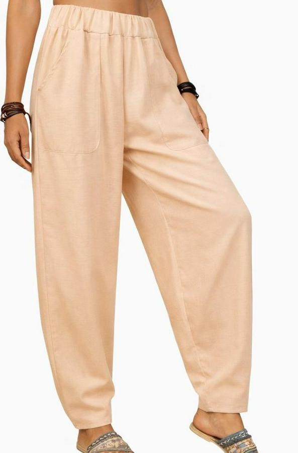 Yüksek Bel Cep Detaylı Pantolon