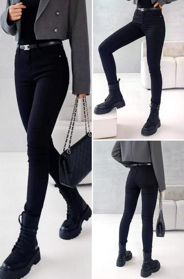 Yüksek Bel Cepli Kemersiz Kot Pantolon