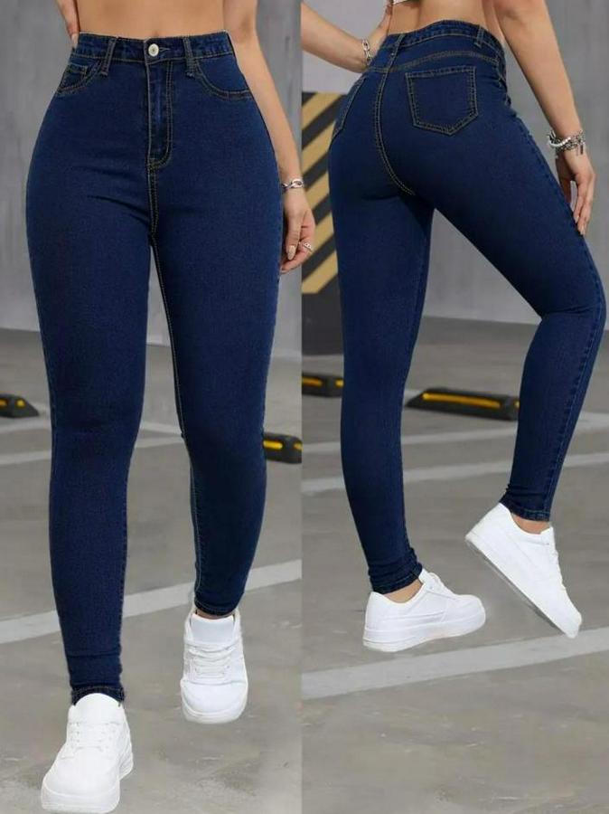 Yüksek Bel Dar Paça Likralı Pantolon