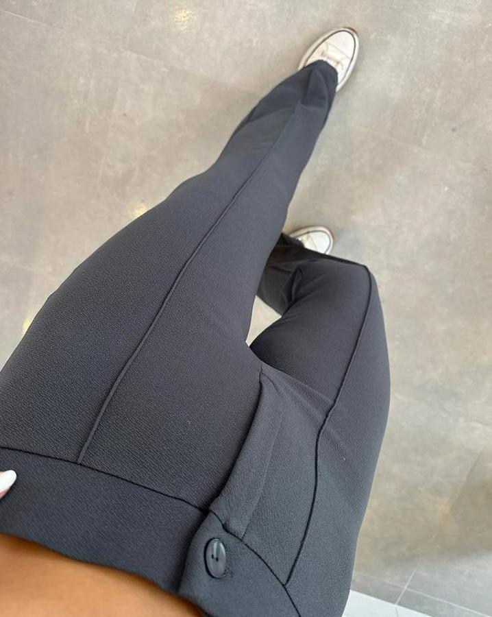 Yüksek Bel Full Likralı Krep Kumaş Pantolon