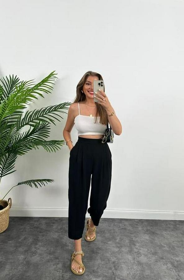 Yüksek Bel Hürrem Pantolon
