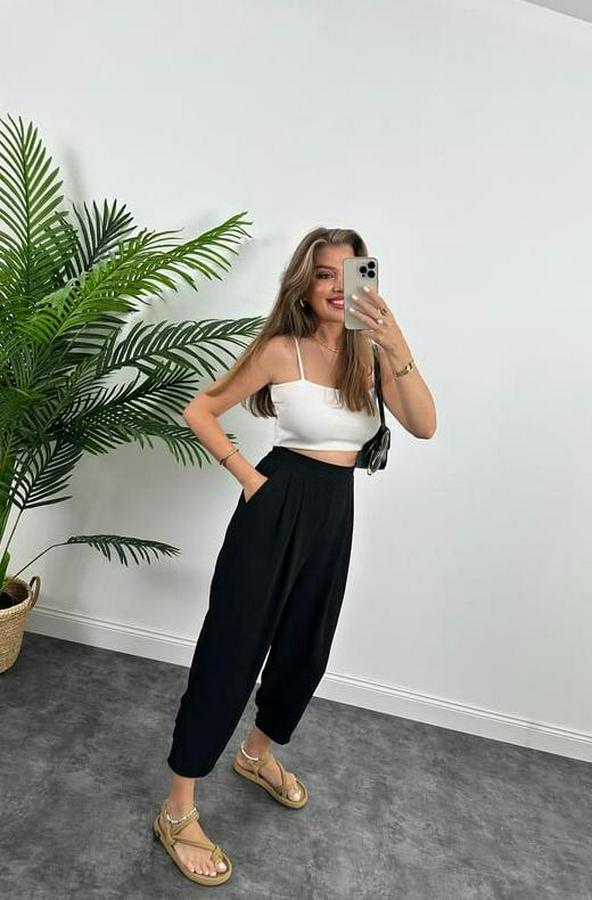 Yüksek Bel Hürrem Pantolon