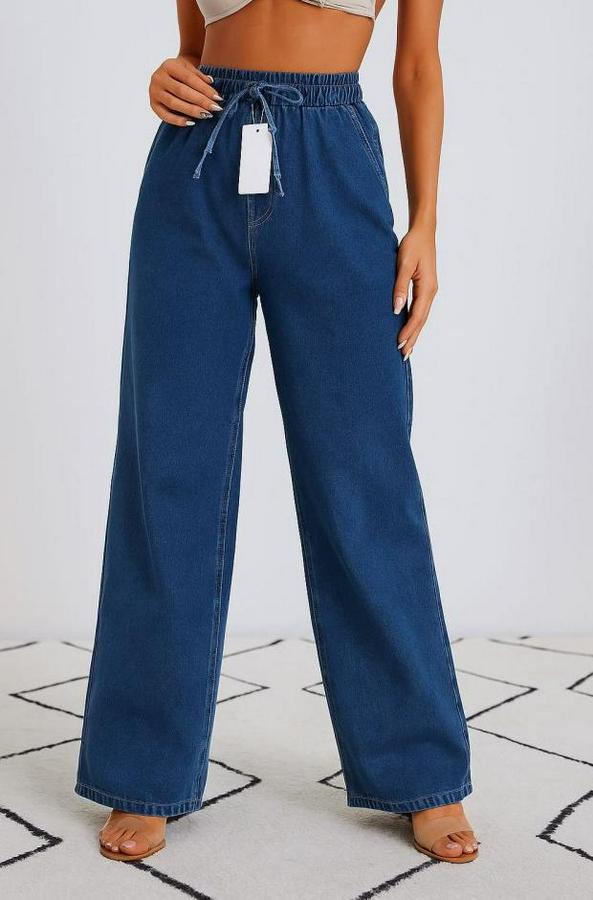 Yüksek Bel Ispanyol Paça Kot Pantolon