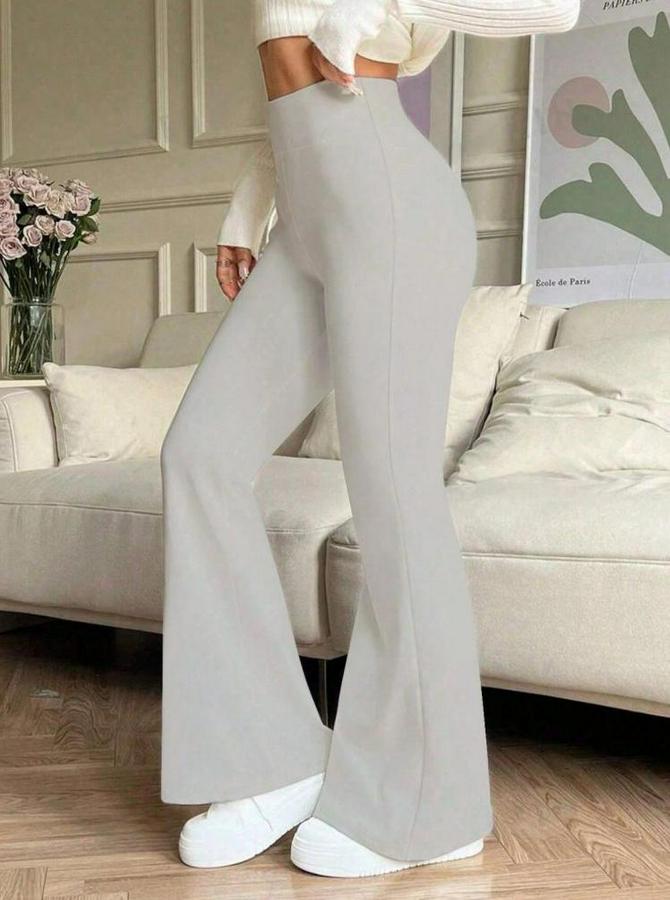 Yüksek Bel Ispanyol Paçalı Pantolon Tayt