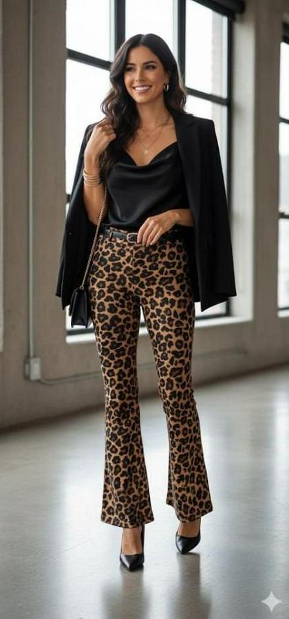 Yüksek Bel Krep Kumaş Bol Paça Pantolon