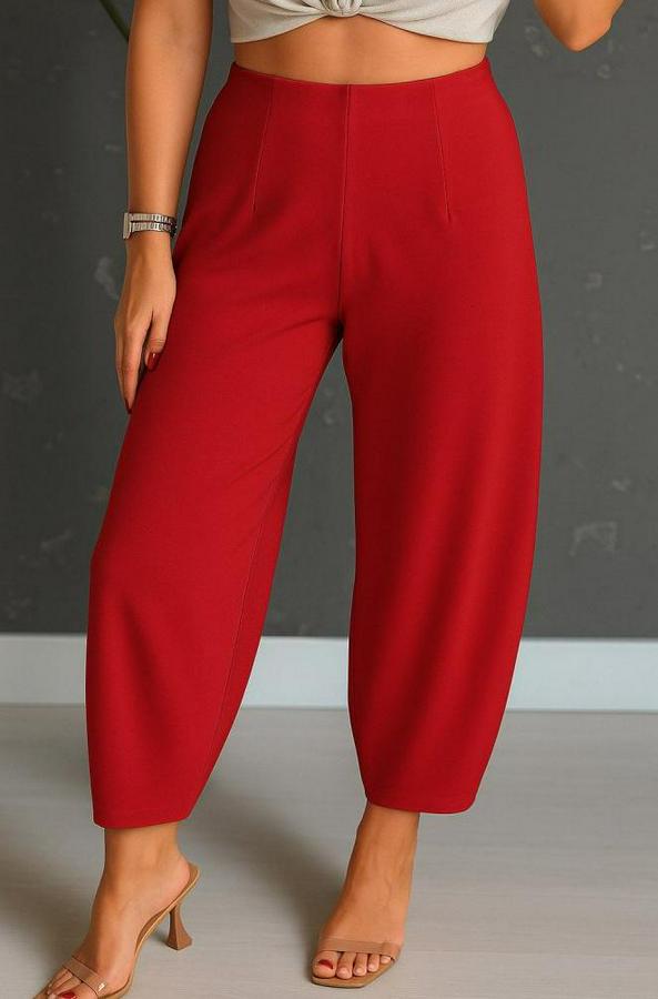 Yüksek Bel Krep Pantolon