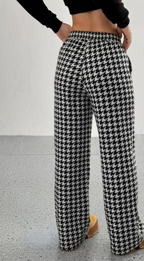 Yüksek Bel Lastikli Bağcıklı Geniş Kesim Kazayağı Dalgıç Pantolon