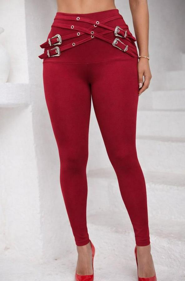 Yüksek Bel Önden Çapraz Kuş Göz Detaylı Dalgıç Tayt