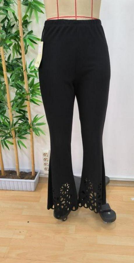 Yüksek Bel Paçaya Doğru Genişleyen Lazer Çiçek Kesim Detaylı Ithal Krep Pantolon