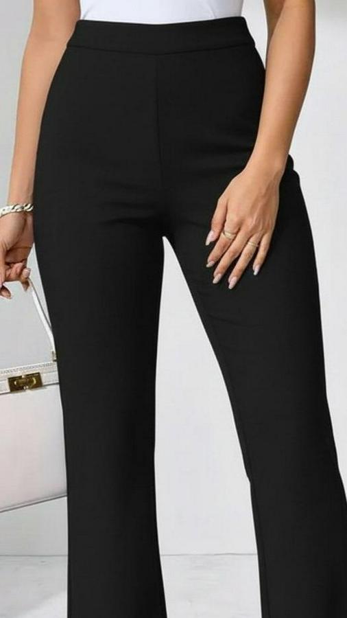 Yüksek Bel Paçaya Doğru Geniş Dalgıç Pantolon