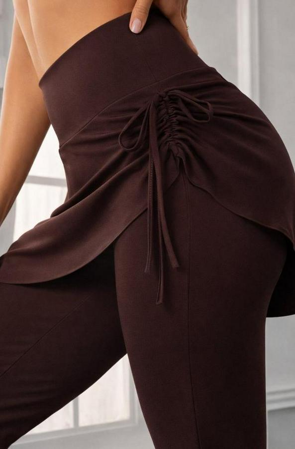 Yüksek Belli Yandan Büzgülü Paçaya Doğru Geniş Dalgıç Tayt