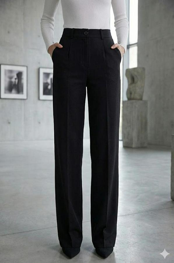 Yüksel Bel Full Likralı Palazzo Pantolon