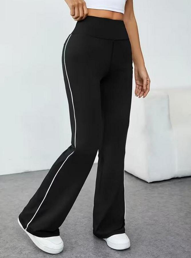 Yüksel Bel Yan Şerit Detaylı Uzun Dalgıç Tayt