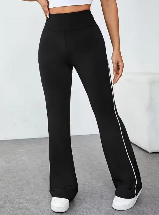 Yüksel Bel Yan Şerit Detaylı Uzun Dalgıç Tayt