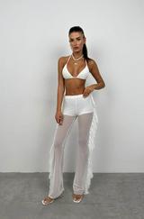 Katlı Transparan Pantolon