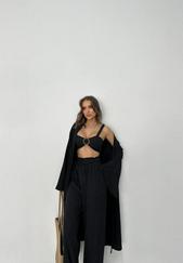 Krinkil Büstiyer-Pantolon-Kimono Takim