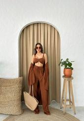 Krinkill Büstiyer-Pantolon-Kimono Takim