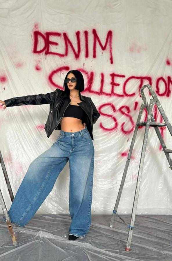 Mavi Geniş Paça Jeans Pantolon