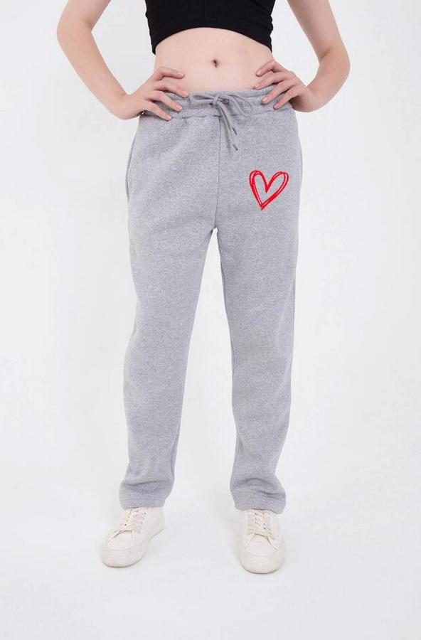 Oversize Boru Paça Baskılı Eşofman Pantolon