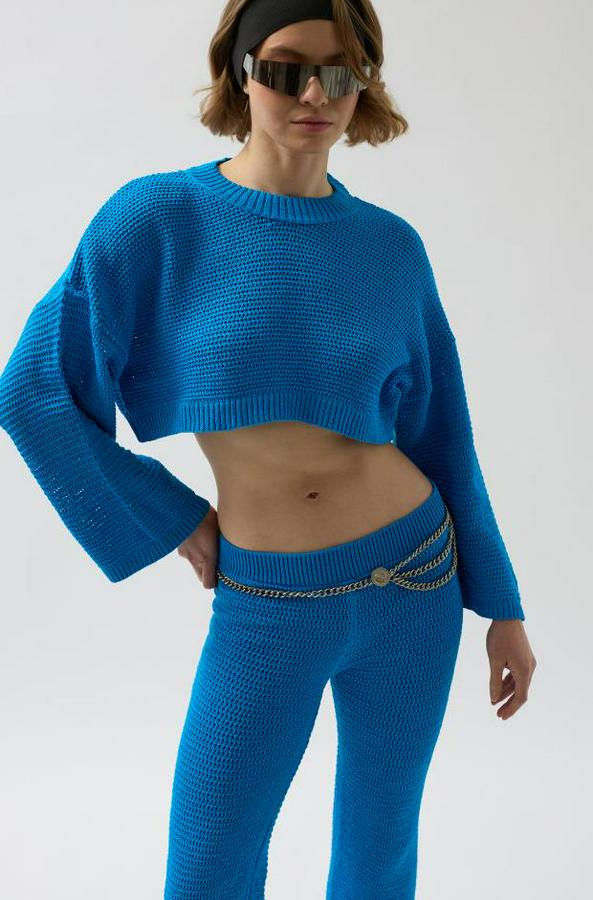 Oversize Triko Bluz Pantolon Takım