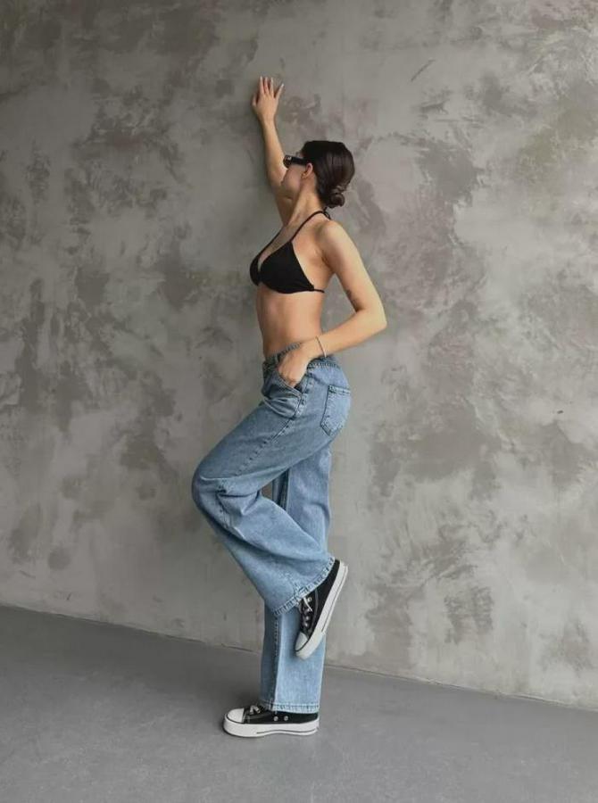 Palazzo Jeans Pantalon
