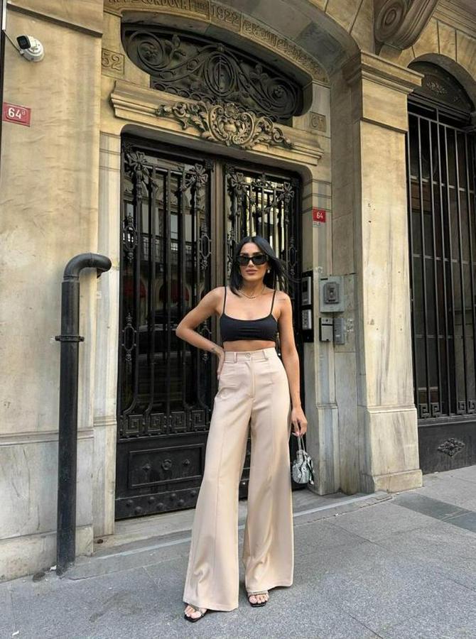 Pantolon Kapali Cep Detayli Salaş Pantolon