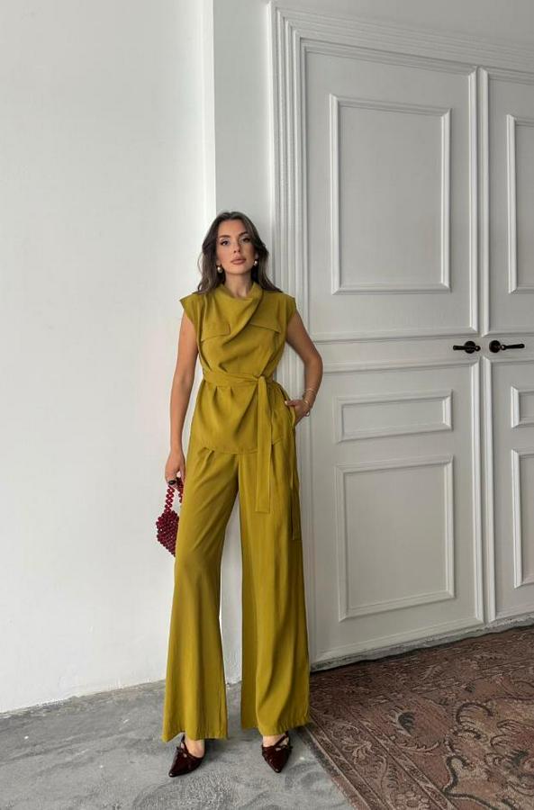 Tencel Modal Kolsuz Bluz Kapali Cep Detayli Dökümlü