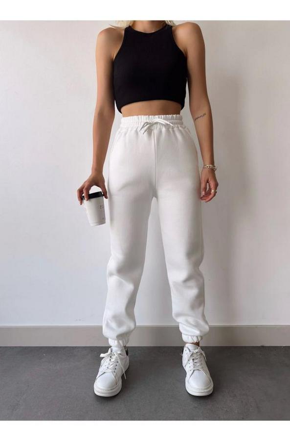 Üç Iplik Basic Lastikli Eşofman Pantolon