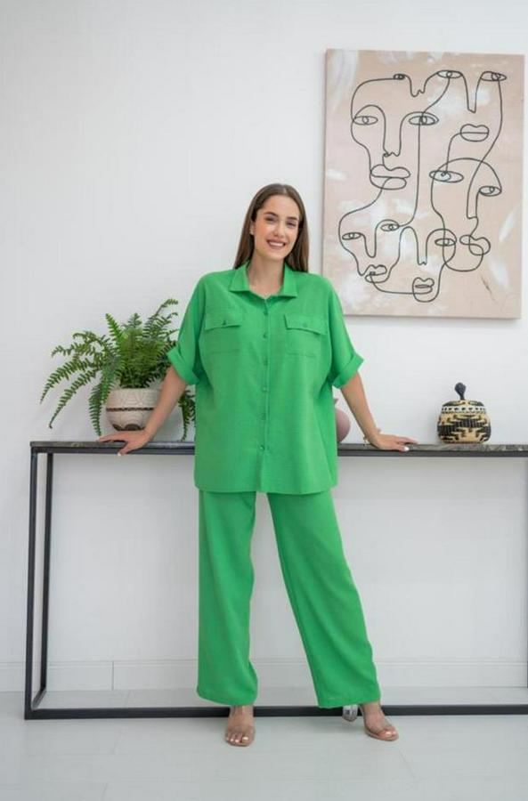 Yeşil Gömlek Ve Pantolon Takım