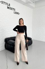 Yüksek Bel Pensli̇ Palazzo Pantolon