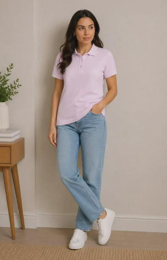 Polo Yaka Pike Kumaş Düğmeli Basic Tişört Günlük Rahat