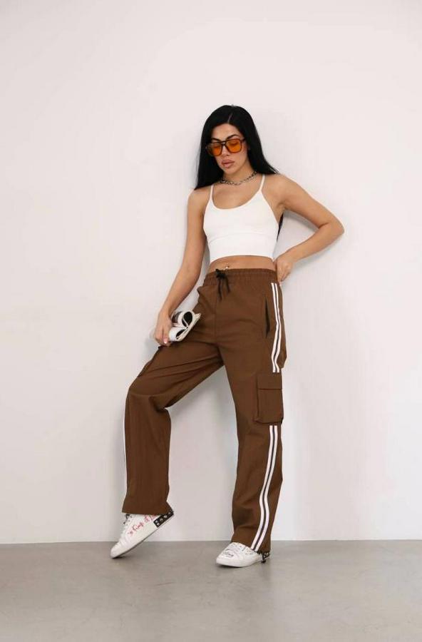 Praşut Kumaş Kargo Çeplı Baggy Eşofman