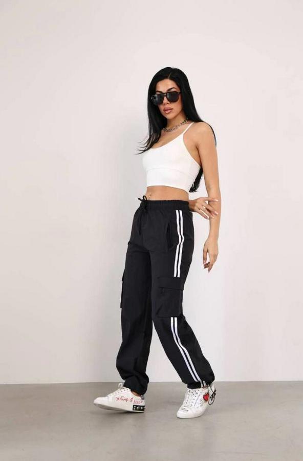 Praşut Kumaş Kargo Çeplı Baggy Esofman