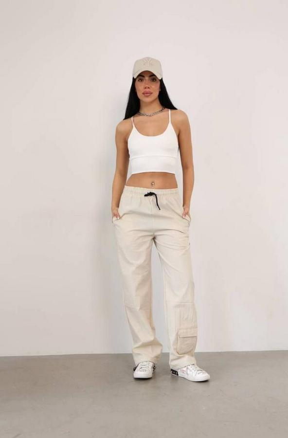 Praşut Kumaş Paça Cepli Baggy Eşofman