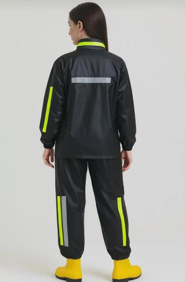 Premium Motorcu Kurye Yağmurluk Takım Su Geçirmez Pvc Kumaş Reflektörlü Tübitak Onaylı