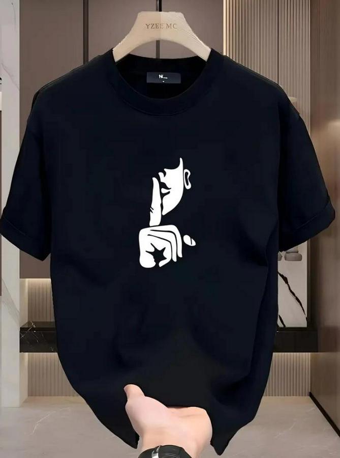 Rahat Bisiklet Yaka Tişört, Yaratıcı Karikatür Baskı